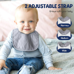 POIKSHARK bib back-velboa-dots reveals plush backing for added absorption and comfort