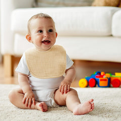 POIKSHARK Bib soft absorbent design for drool and spills.