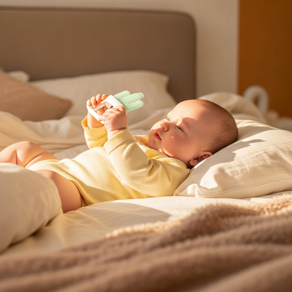 POIKSHARK refillable water chamber teether helps keep it clean and fresh.