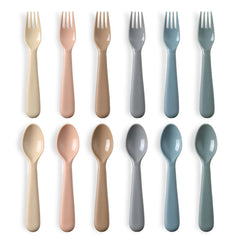 POIKSHARK toddler utensils set packaged for quick grab-and-go meals