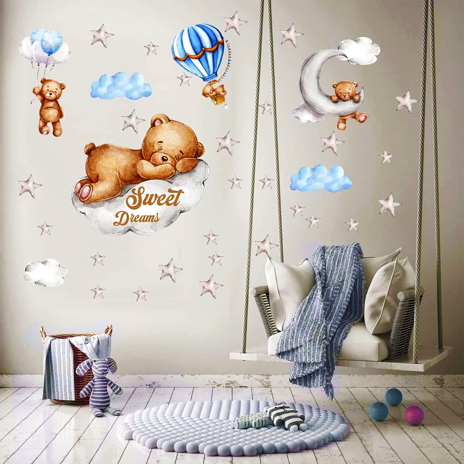 POILKMNI baby nursery wall decals in vibrant colors for living spaces