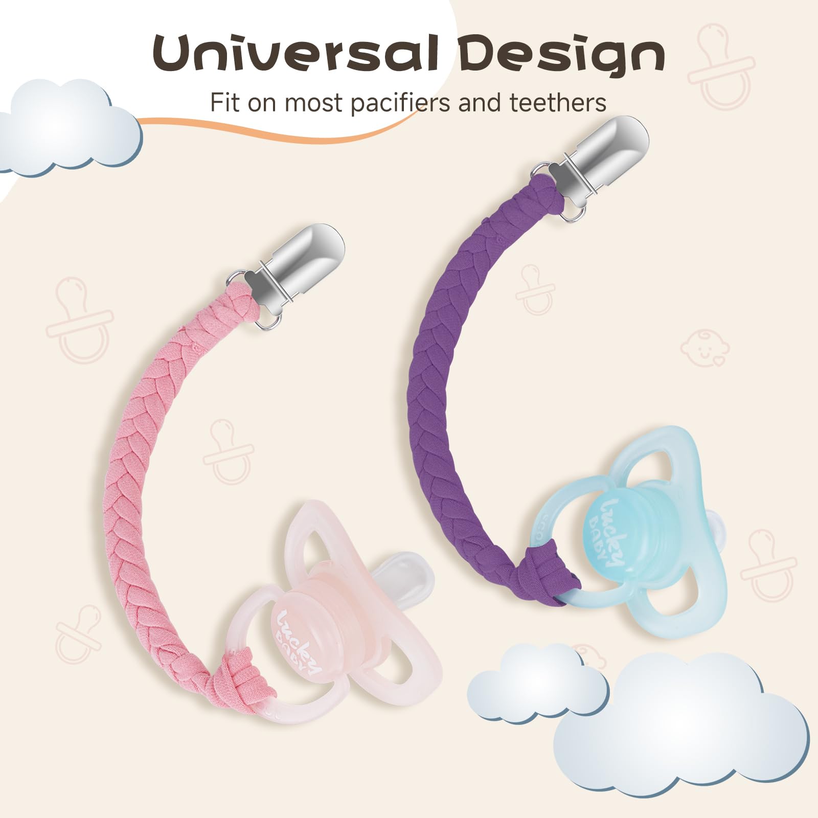 Pokipaw pacifier clip easy to clean with warm soapy water after adventures.