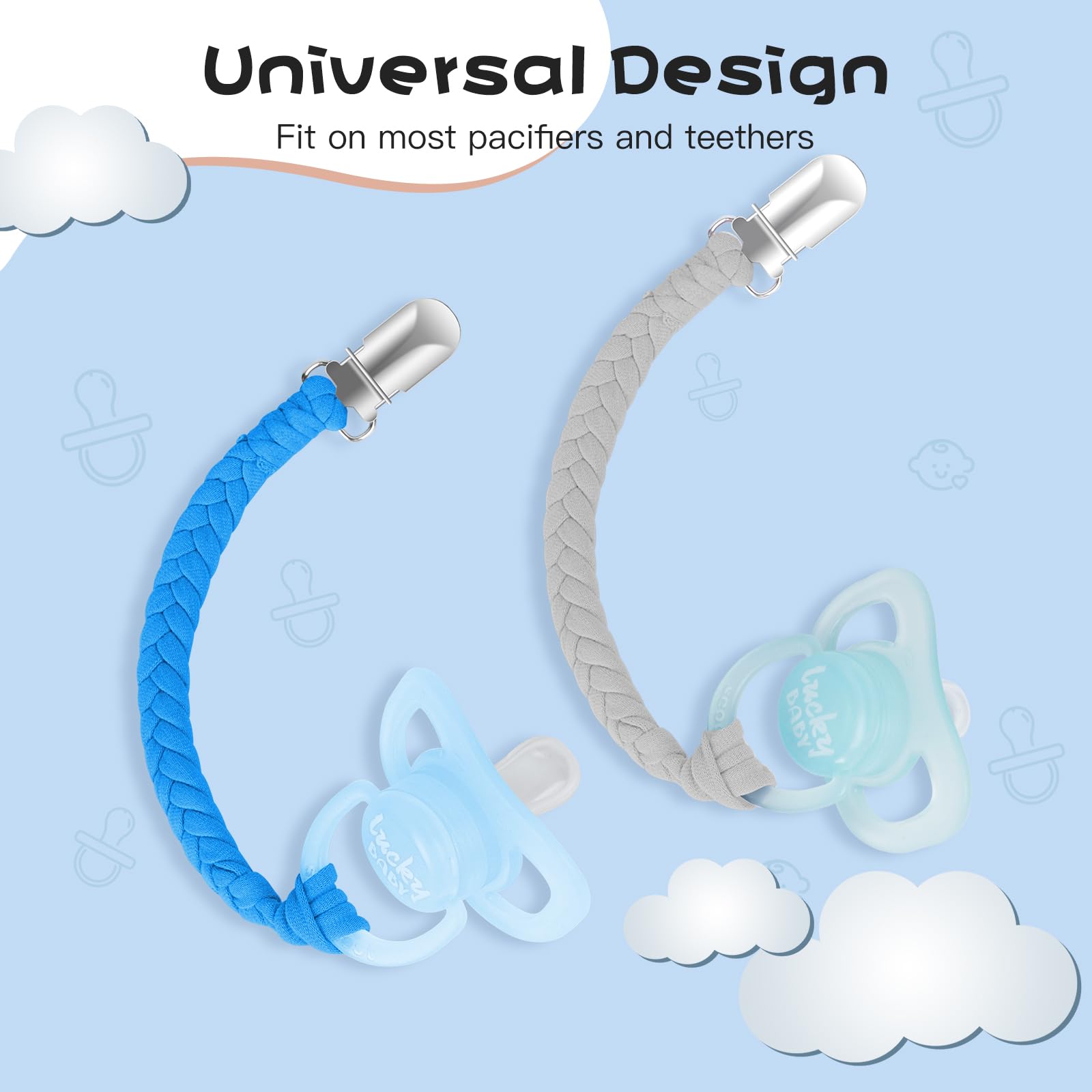 Pokipaw pacifier clip gift-set ideal newborn unisex baby gift.