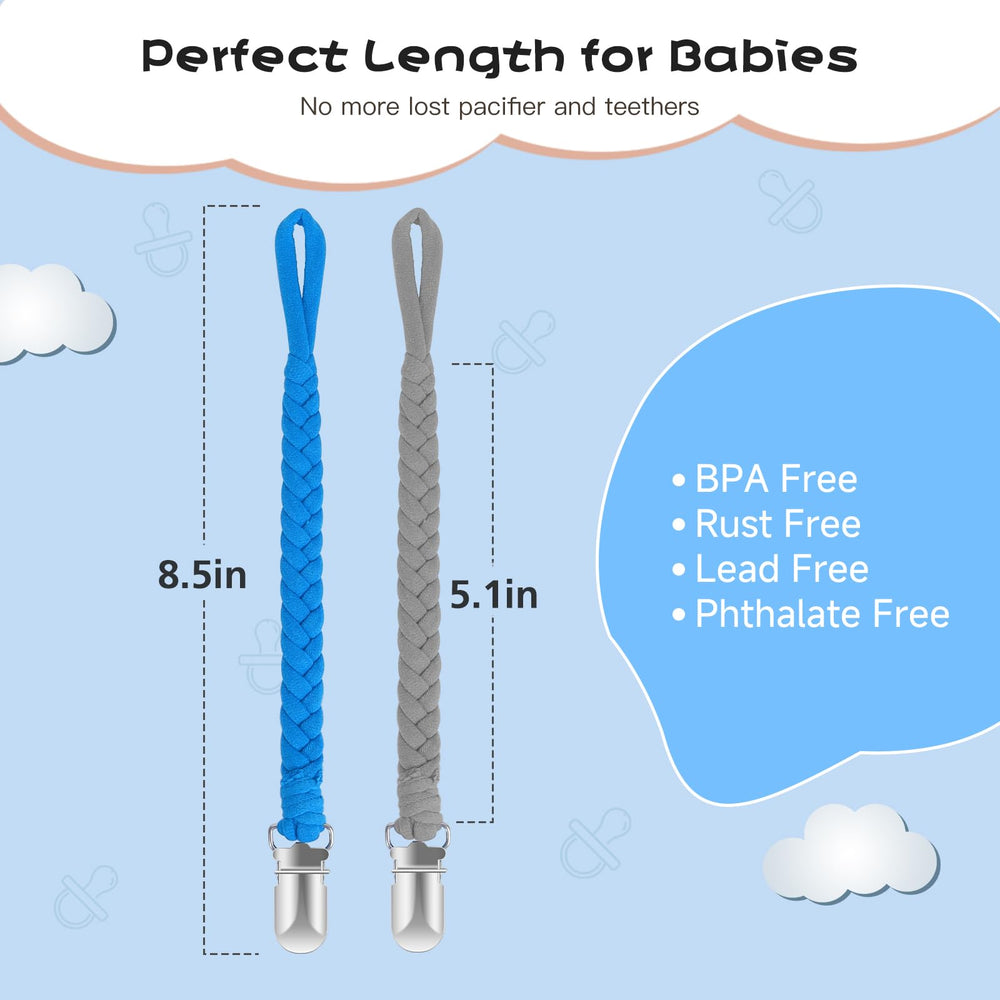 Pokipaw pacifier clip universal-fit works with most pacifiers and teethers.