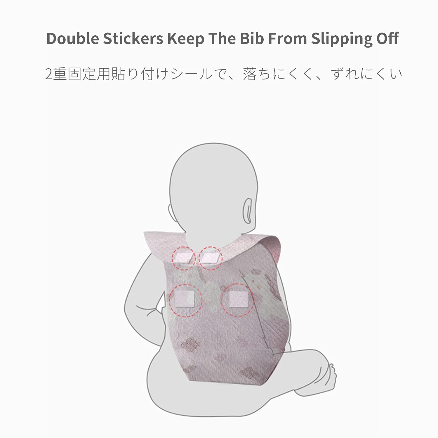 Poksun Unicorn bib breathable back and leak-proof liner keeps clothing dry.