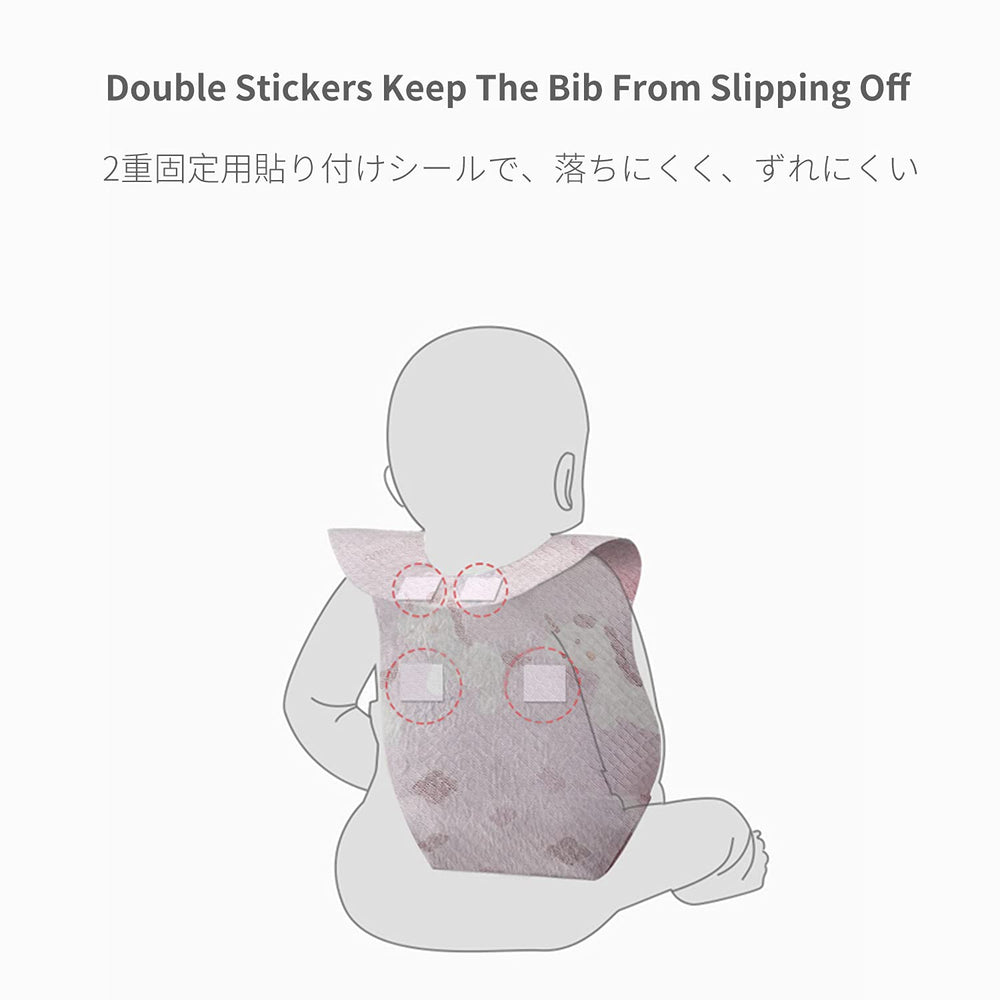 Poksun Unicorn bib breathable back and leak-proof liner keeps clothing dry.