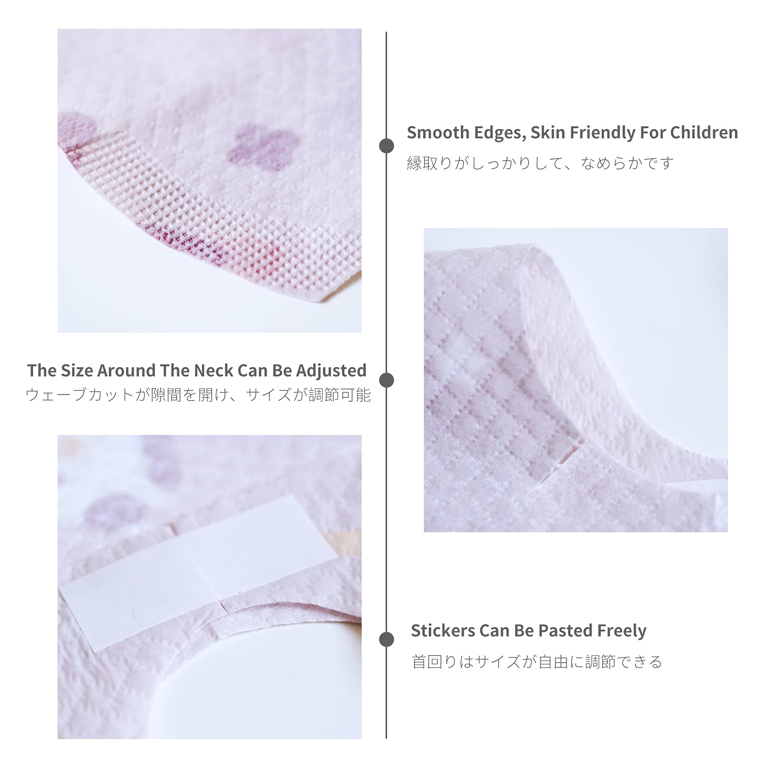 Poksun Unicorn disposable bib stick-on design for quick, mess-free feeding at home or on-the-go.