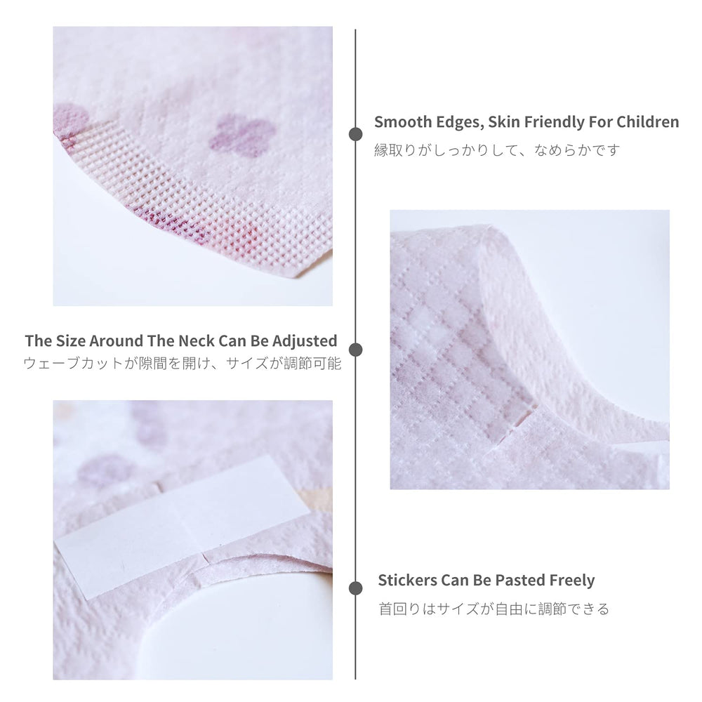 Poksun Unicorn disposable bib stick-on design for quick, mess-free feeding at home or on-the-go.
