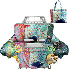 Polovillae 2-in-1 cart cover on a high chair scene highlighting safety harness.
