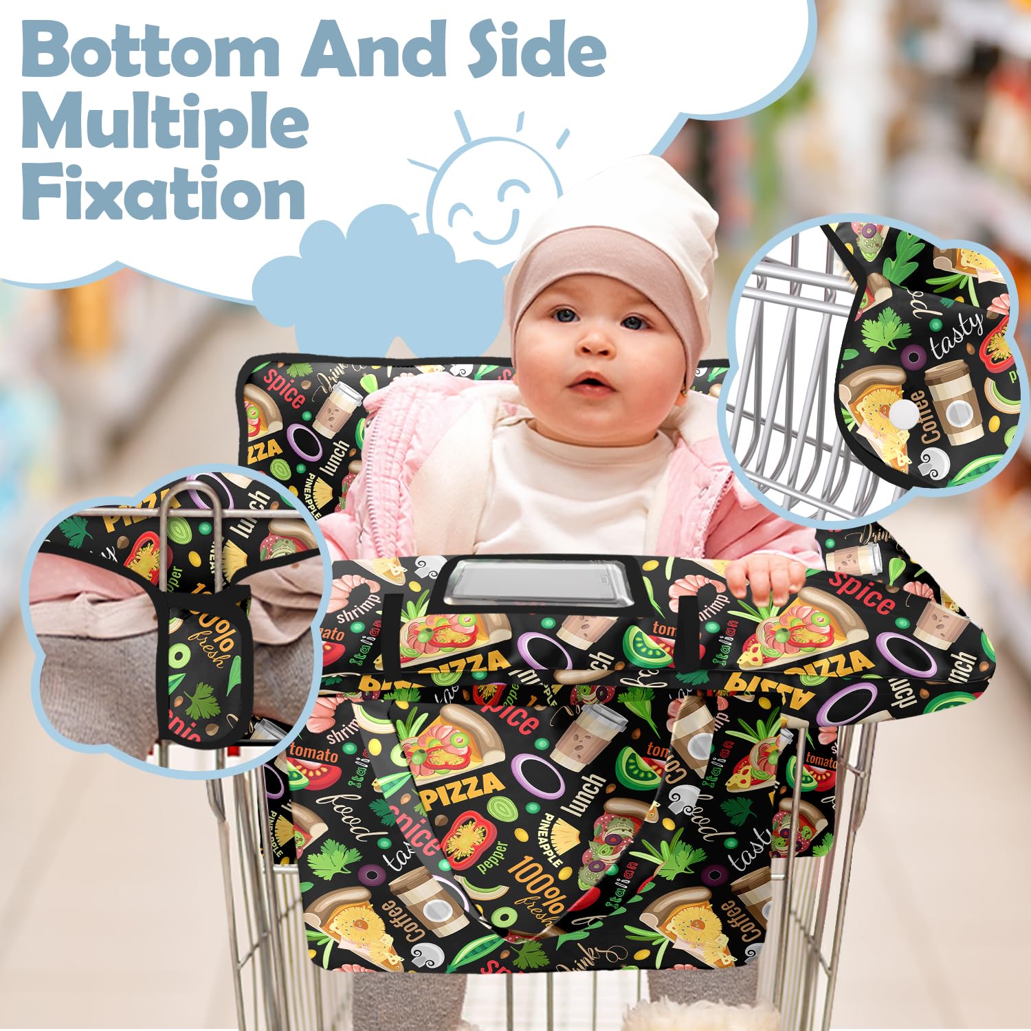 Polovillae high chair cover rolled compact—easy storage.