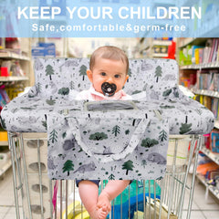 Polovillae high chair cover with safety harness keeps your child secure during meals