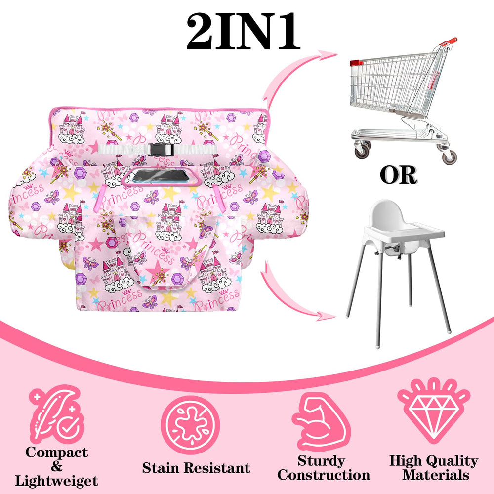 Polovillae high chair cover includes a phone pocket for entertainment.