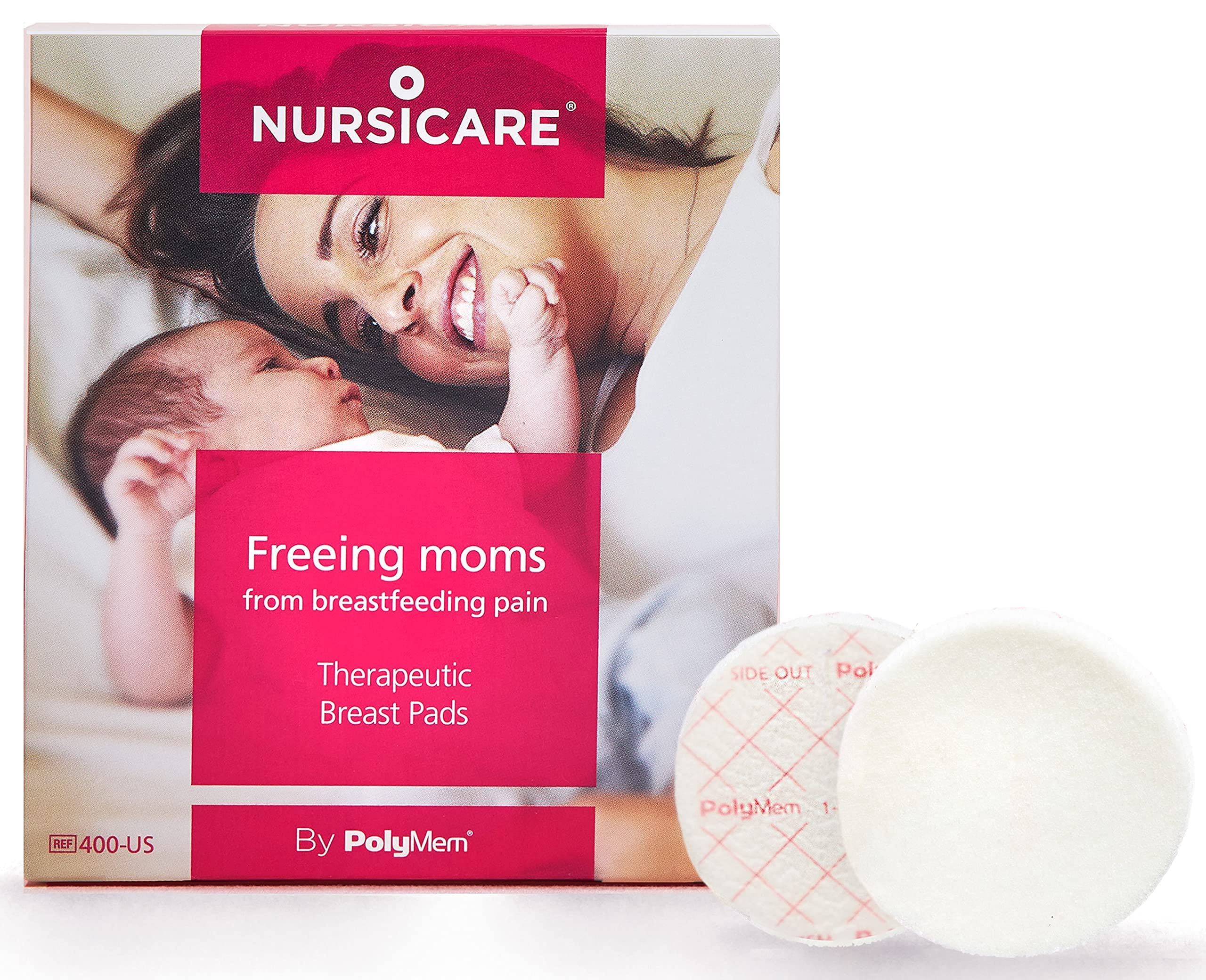 Polymem Nursicare pad front view showing soothing healing potential for nursing moms
