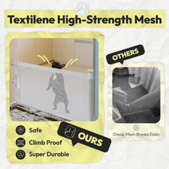 POMESEA tear-resistant mesh close-up highlights durable, chew-proof material for everyday use.