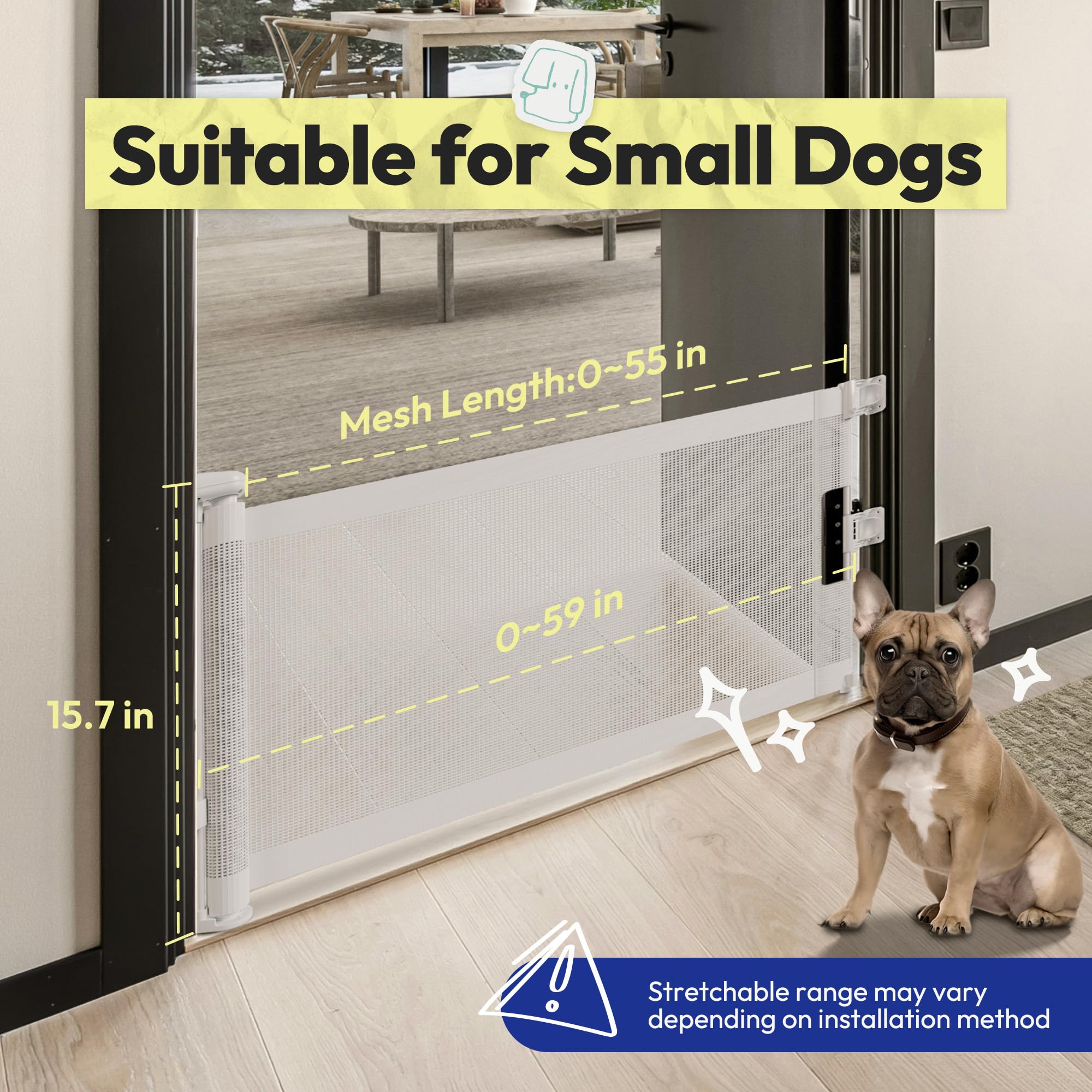 POMESEA step-over design gate enables adult passage while keeping small pets contained.