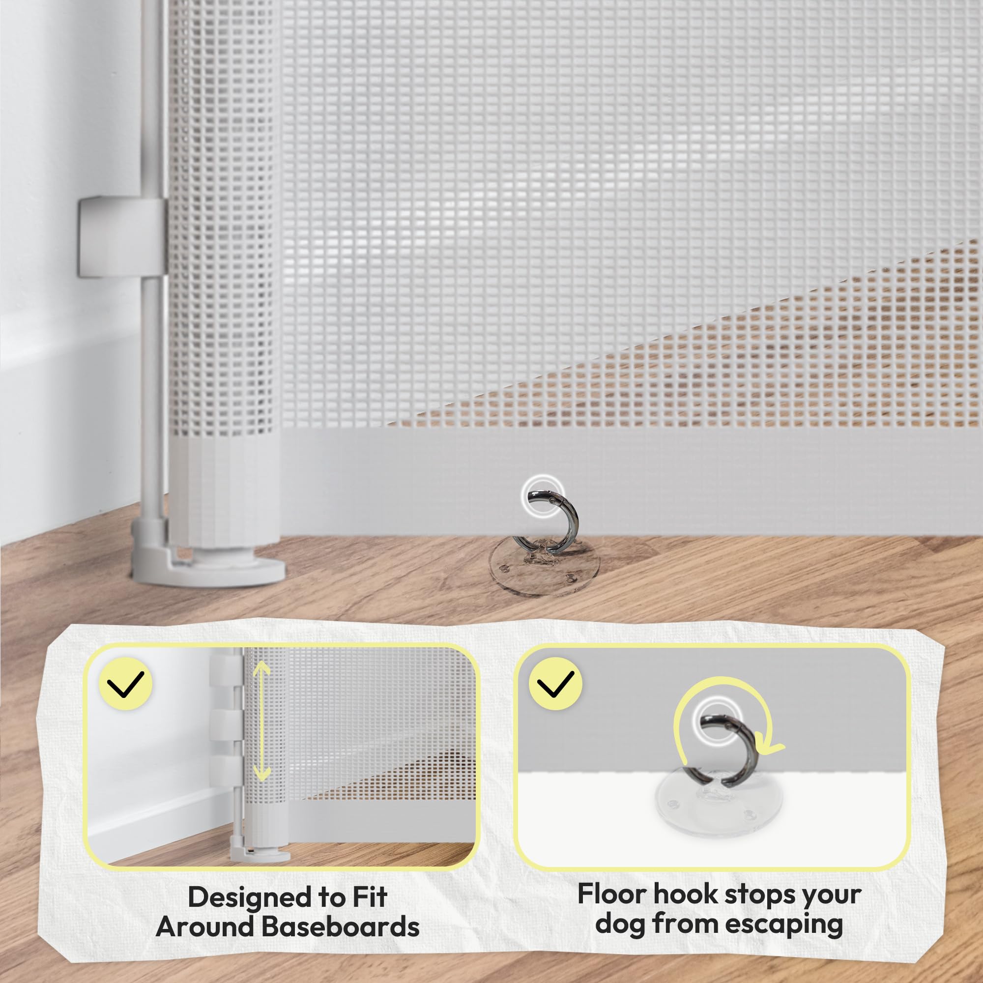 POMESEA room-divider setup illustrates versatile placement for pet-friendly homes.