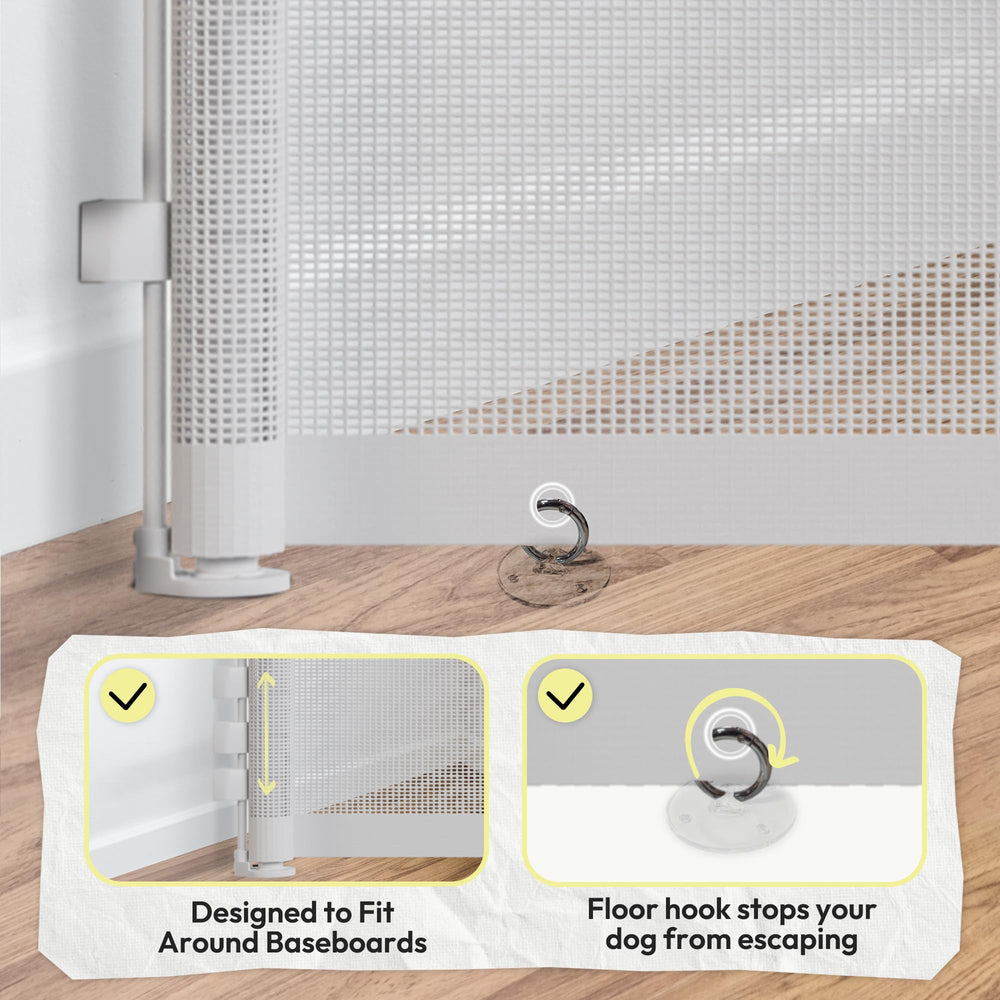 POMESEA room-divider setup illustrates versatile placement for pet-friendly homes.