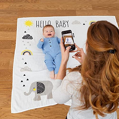 Pondering Pine elephant-themed baby photography backdrop for cozy sessions.