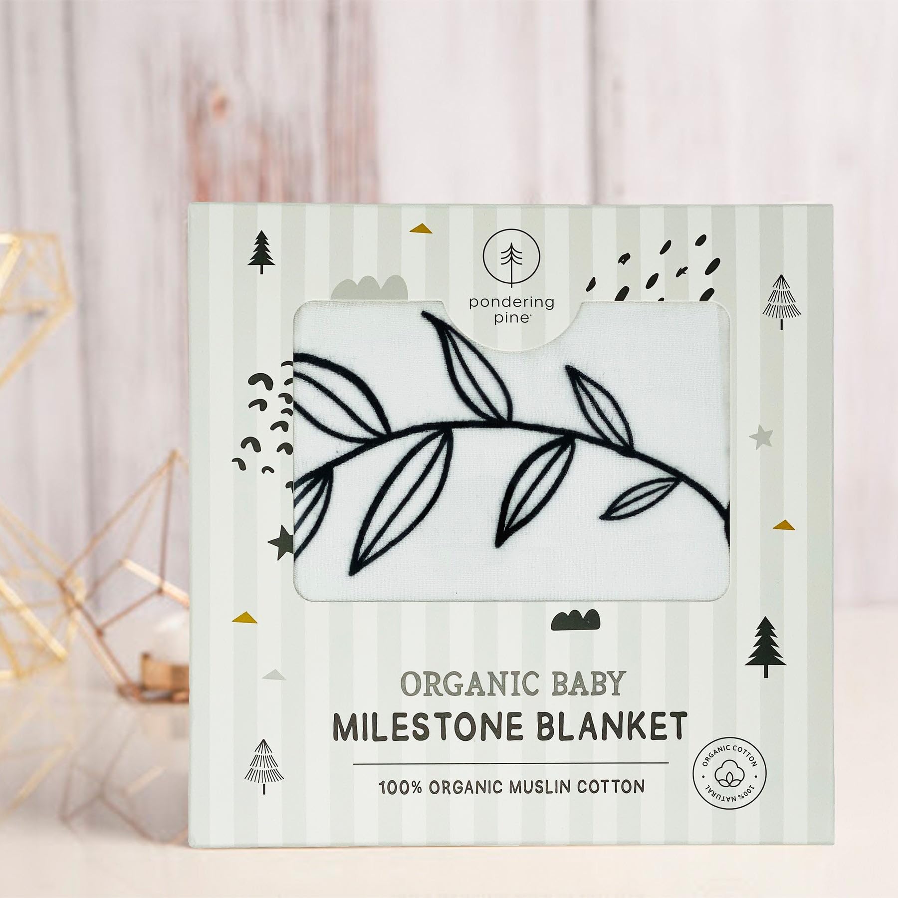 Pondering Pine baby shower gift registry standout milestone blanket