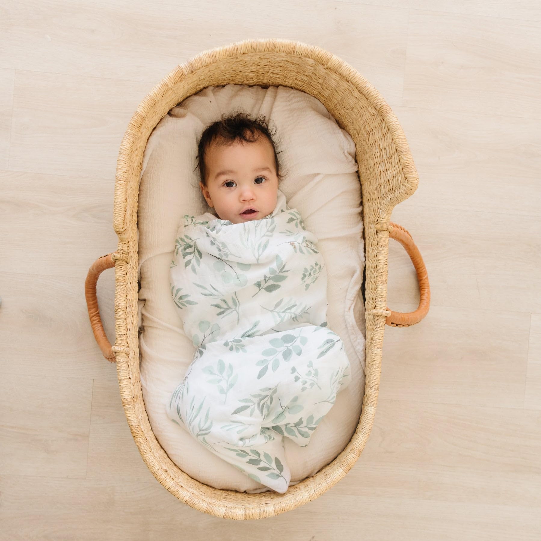 Pondering Pine sage-swaddle blanket stylish warmth for newborn snuggles