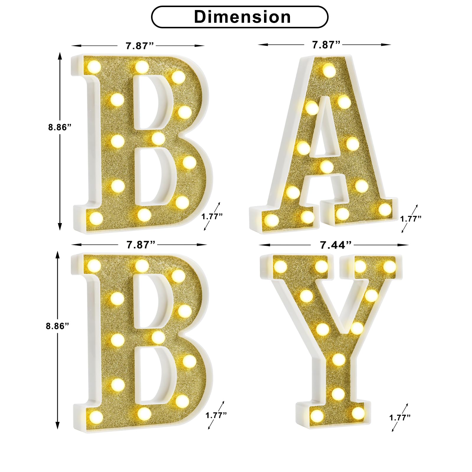Pooqla 8-86 inch letters compact versatile lighting