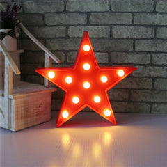 Pooqla Marquee Star Sign hanging hook display ready for wall or mantel decor.