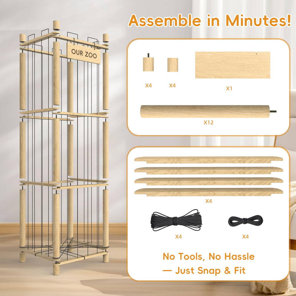 POOSIDE nursery/bedroom/playroom storage blends natural wood with playful decor.