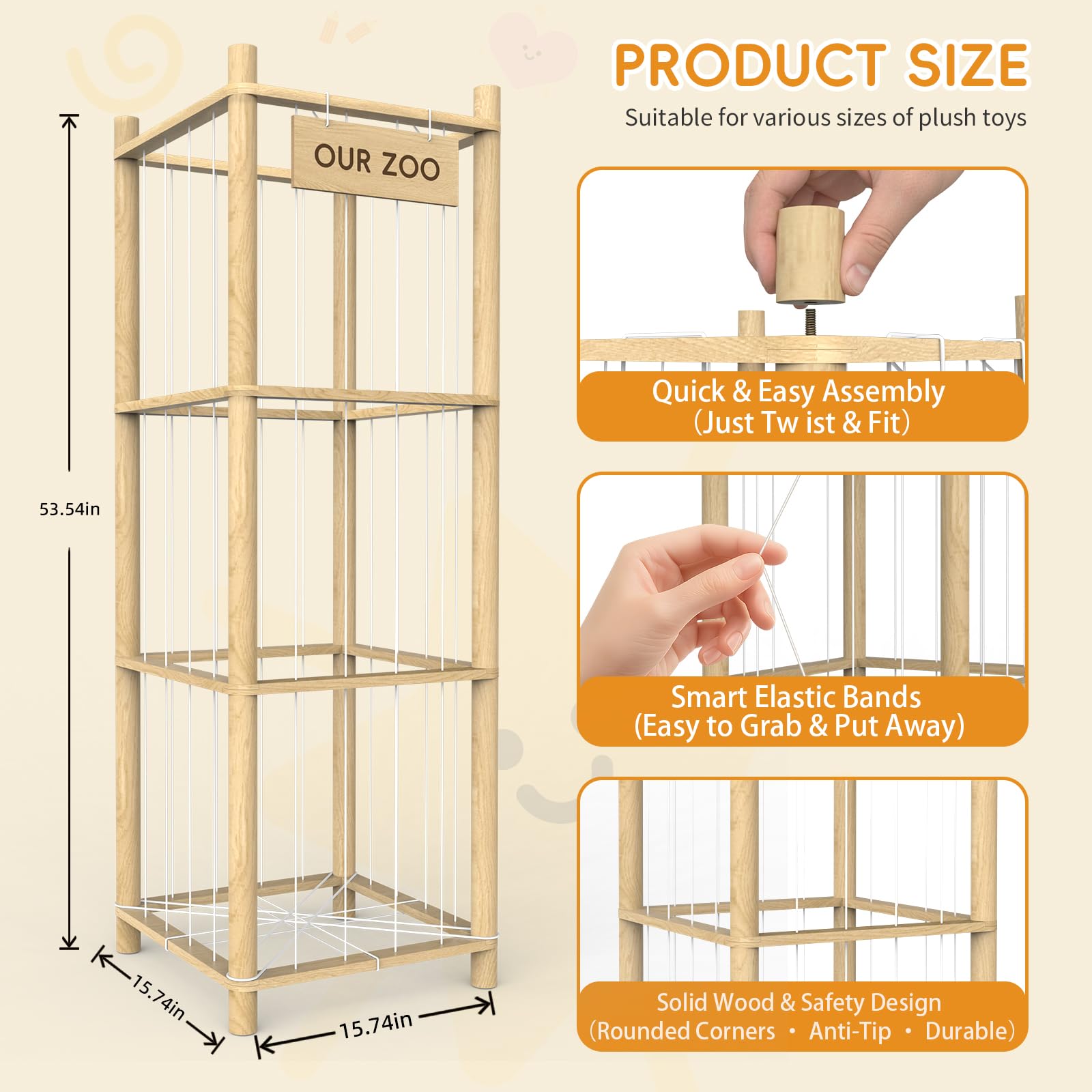POOSIDE tall, space-saving design fits corners in kids' rooms for clutter-free floors.