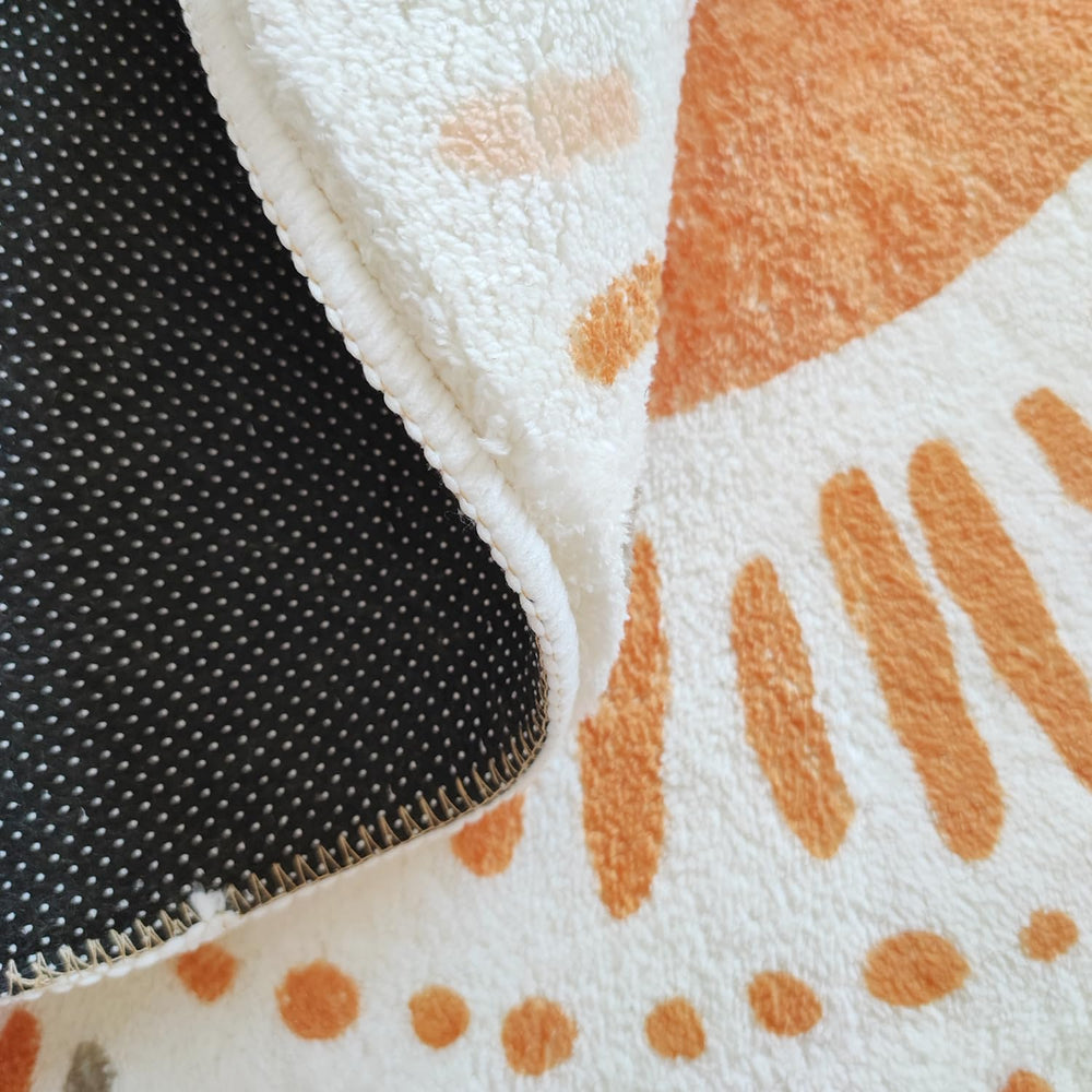 Poowe Cute Point Rings Play Mat bedroom nursery setting for cozy playtime.