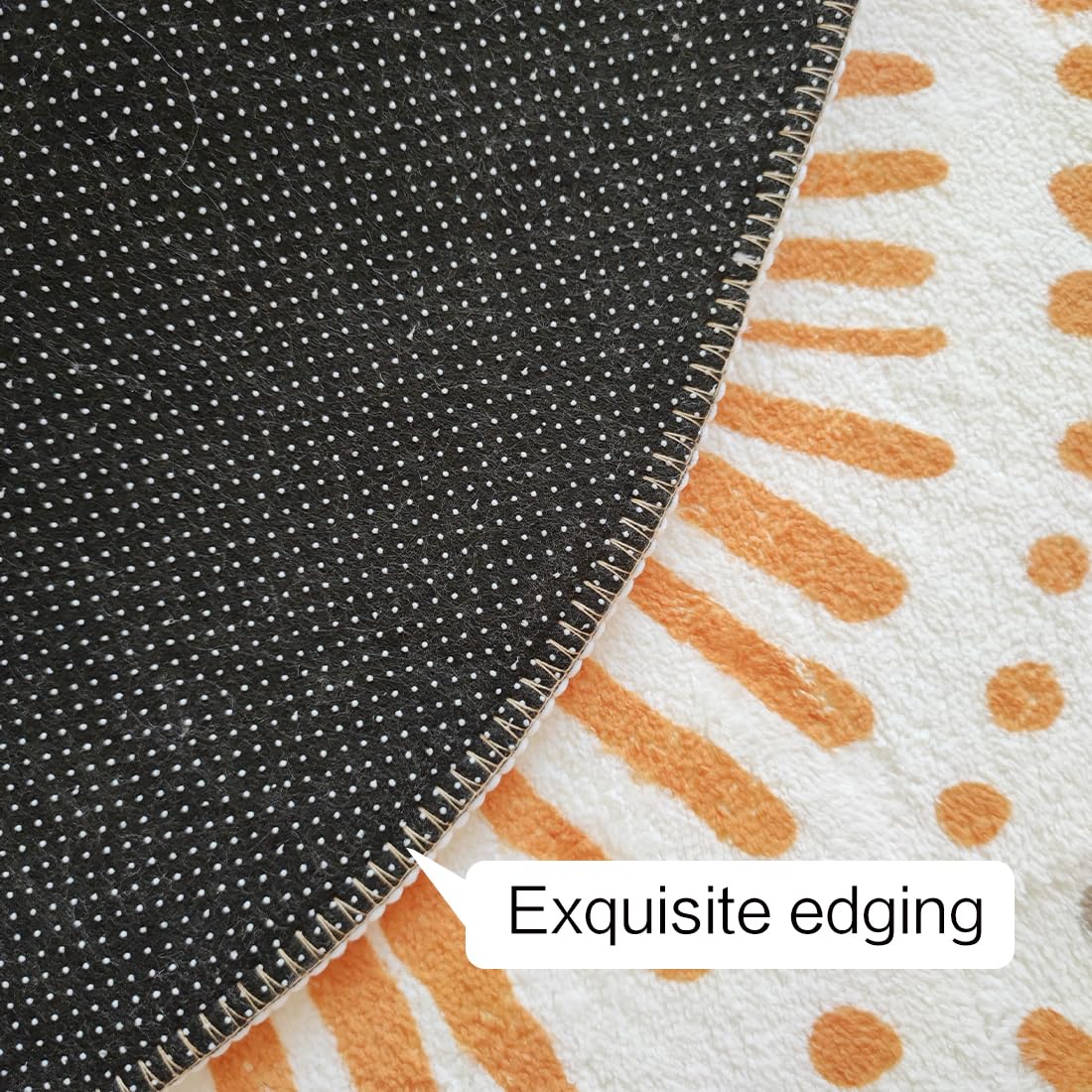 Poowe Cute Point Rings Play Mat diameter 47-2inch showcases large play area.