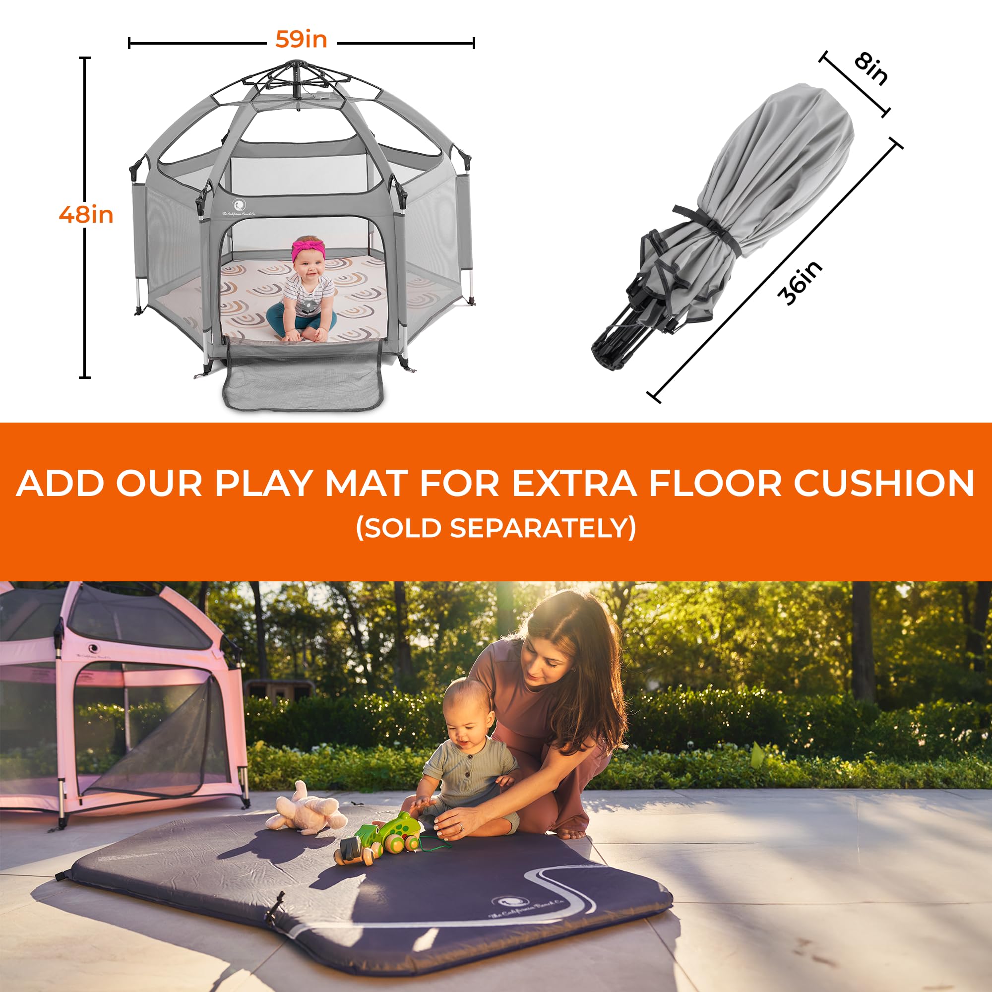 POP 'N GO Playpen indoor kitchen playtime supports supervised, safe exploration.