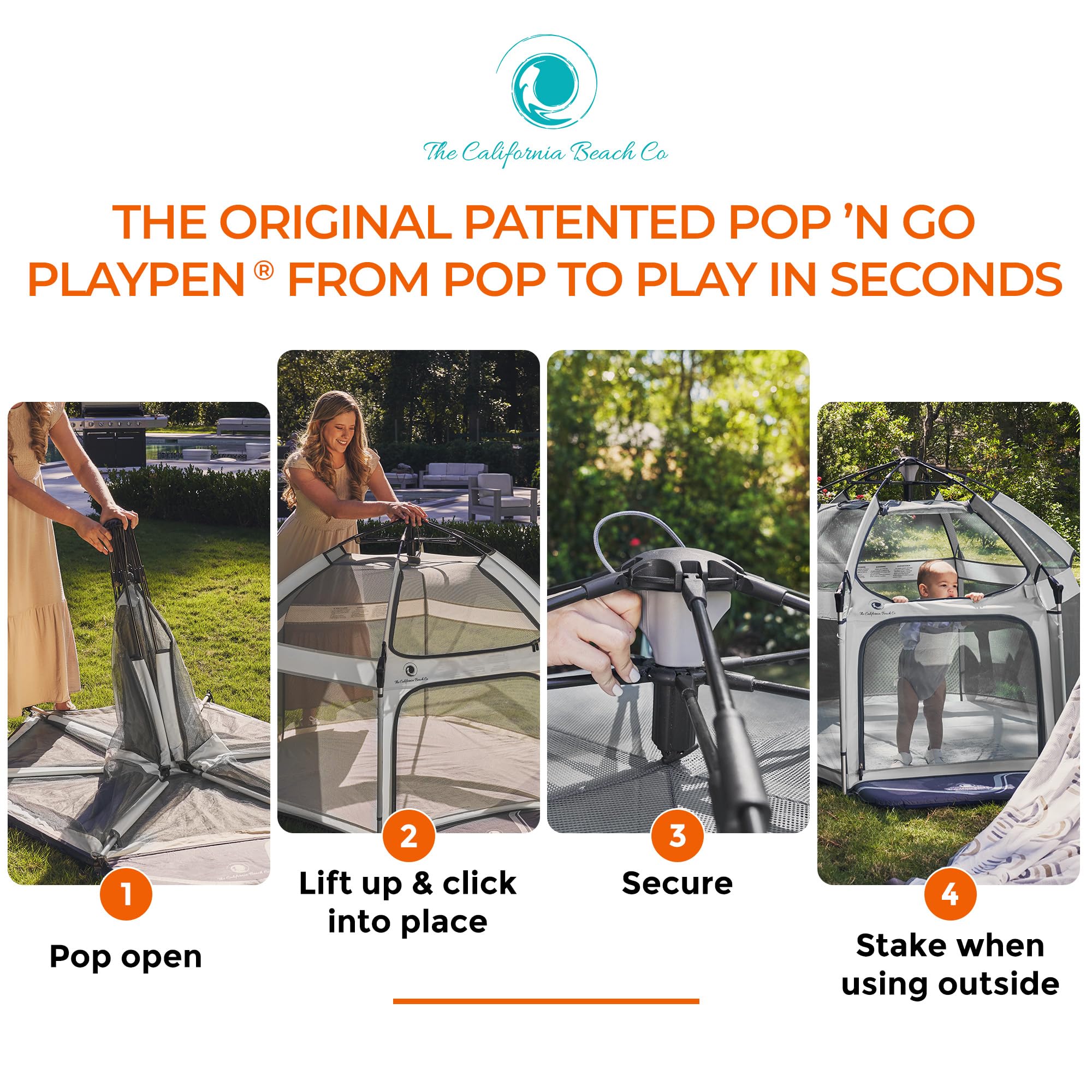 POP N GO PLAYPEN lavender spacious area supports active play and exploration