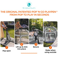 POP 'N GO PLAYPEN spacious interior for active babies to explore safely