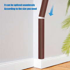 POPAKAN installation shot—self-adhesive backing applied to door edge.