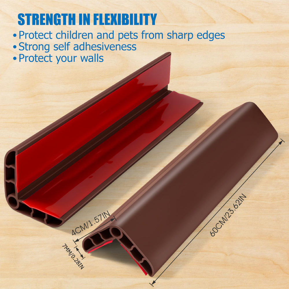 POPAKAN soft rubber corner guard close-up—odorless, tear-resistant material.