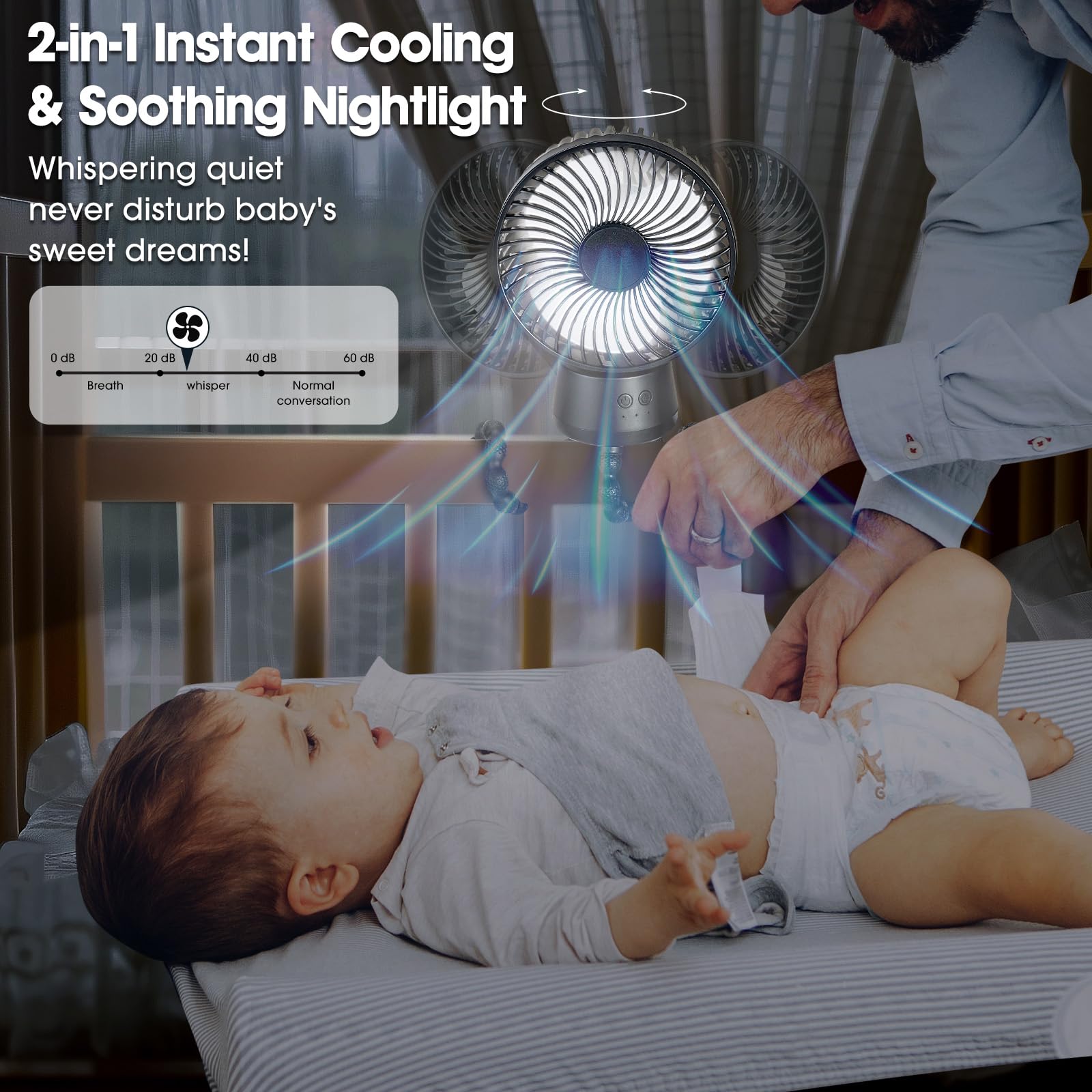 POPERFUN low-noise motor keeps baby comfortable during sleep.