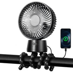 POPERFUN portable-stroller-fan in use provides refreshing airflow during walks.