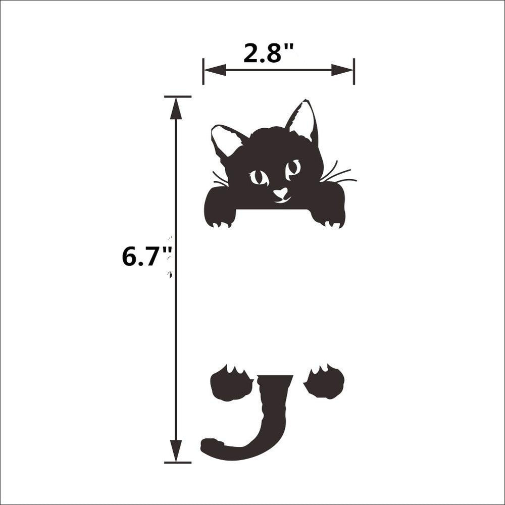 POPIGIST cat wall sticker office or dorm ambience shows durable, easy-apply wall art