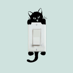 POPIGIST light-switch decals cat-pattern closeup for kid-friendly switch-area decor