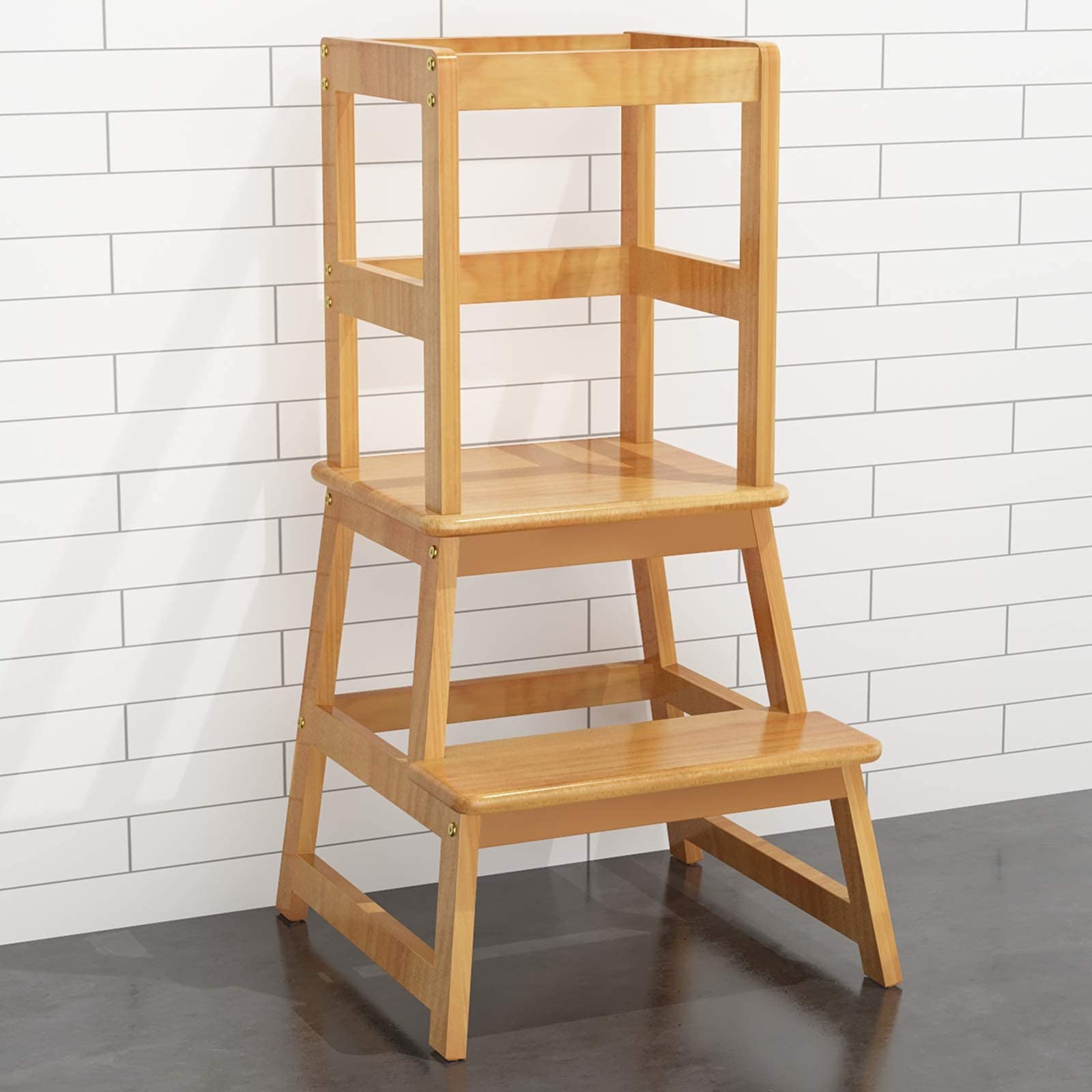 Popin Lover kid stool suitable for sharing kitchen tasks with family.