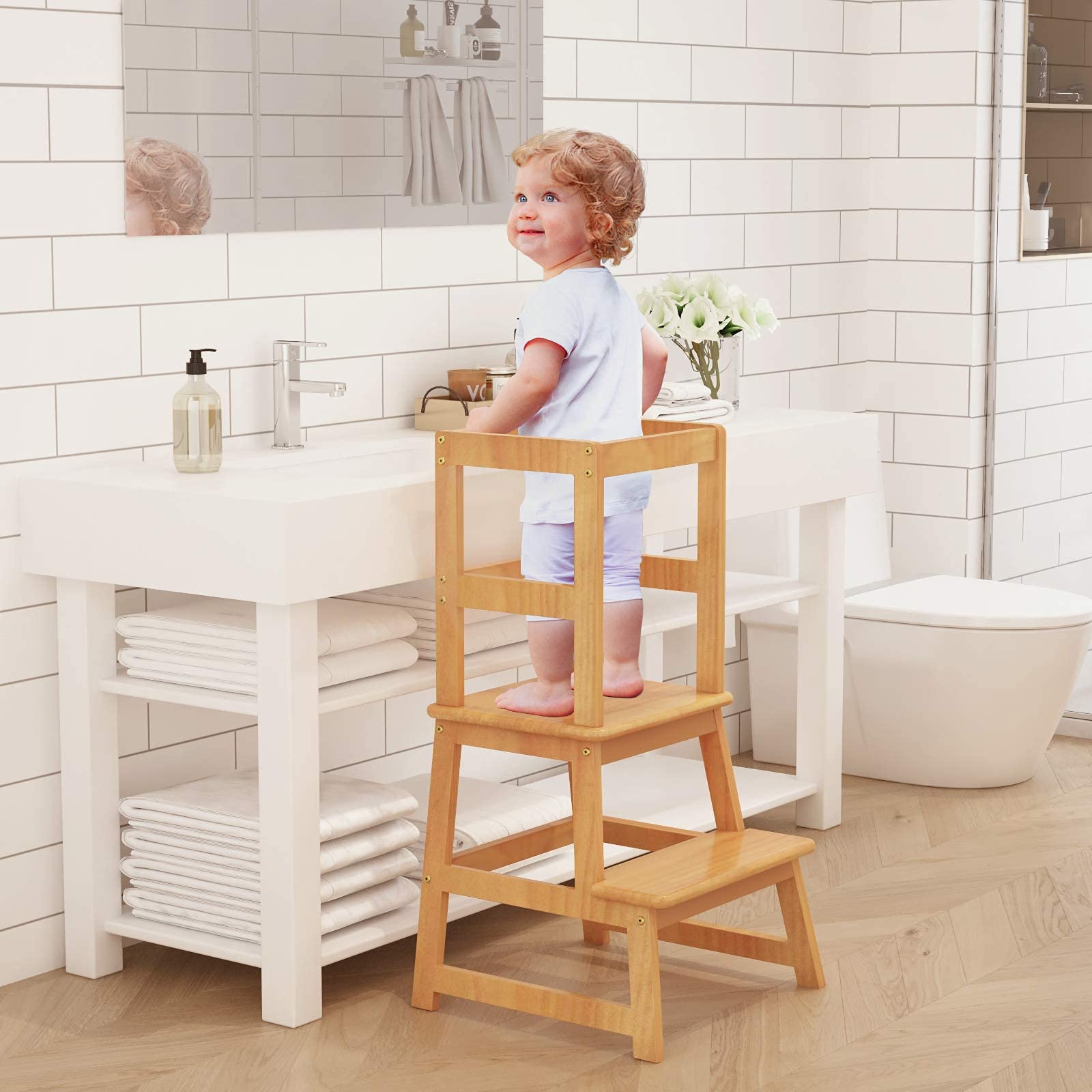 Popin Lover stool supports up to 150 lbs for adults when needed.