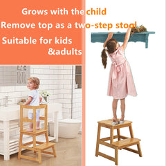Popin Lover wooden learning stool with rounded edges feels gentle on skin.