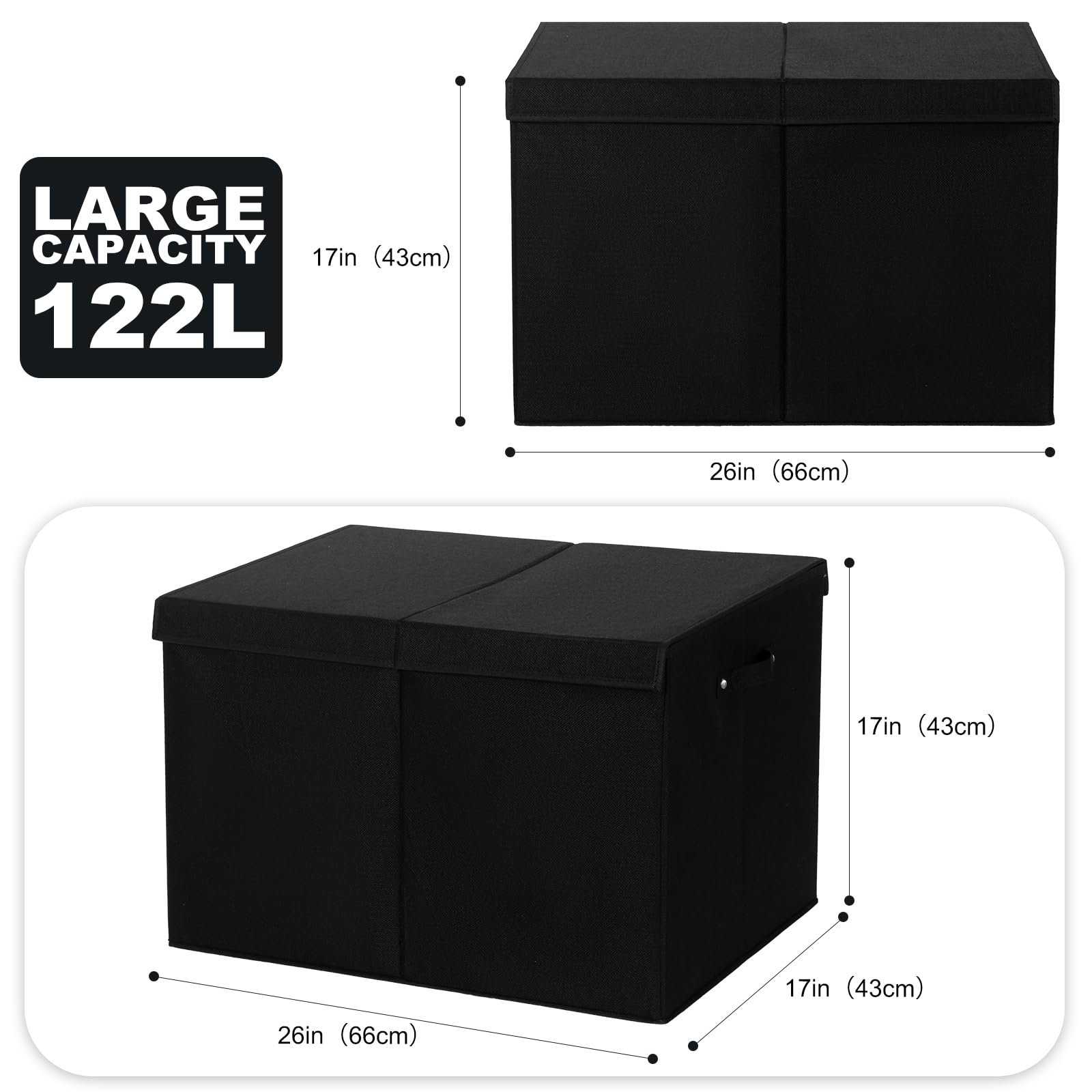Popoly 122L stackable toy boxes save space and stay tidy