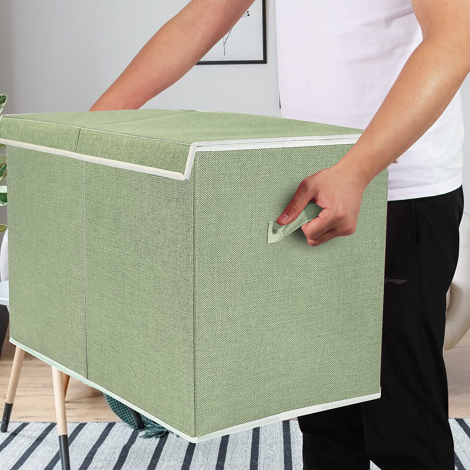 popoly dustproof toy box flip-top lid protecting toys from dust and grime