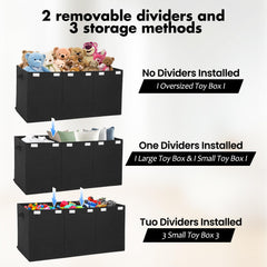 Popoly extra large toy box divider removable illustrating organized zones
