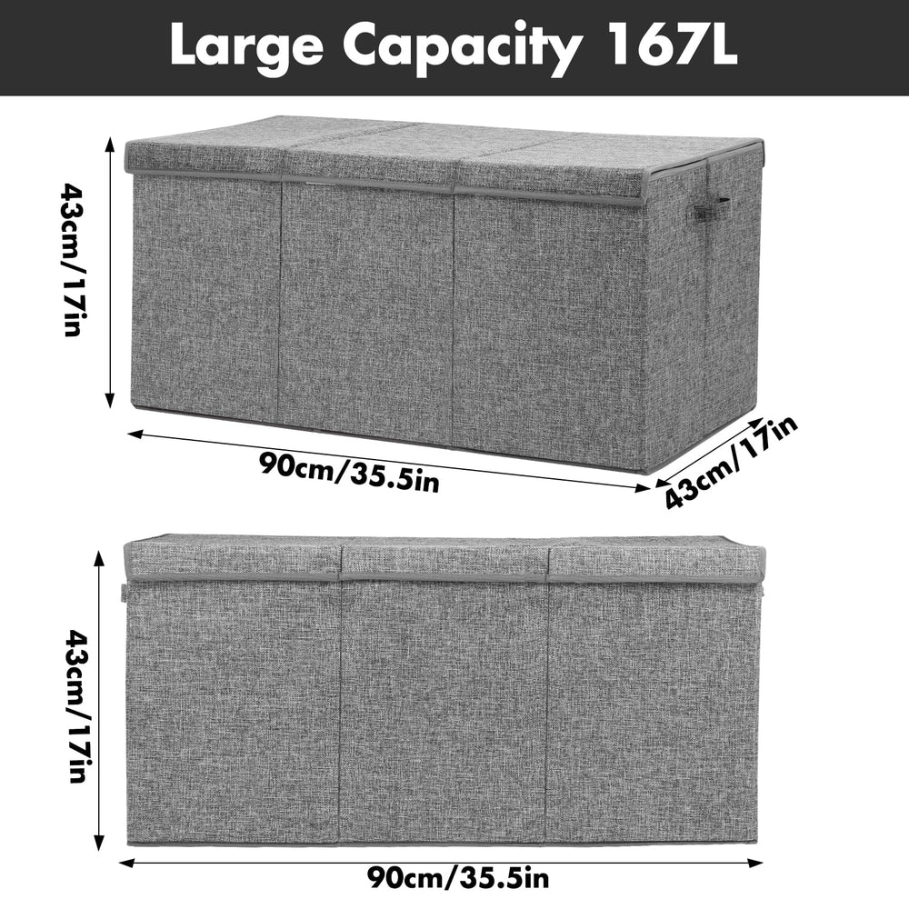 Popoly Extra Large Toy Box dustproof lid protects contents from dust.