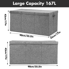 Popoly Extra Large Toy Box dustproof lid protects contents from dust.