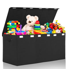 Popoly extra large toy box with lid closed showing dustproof storage for toys