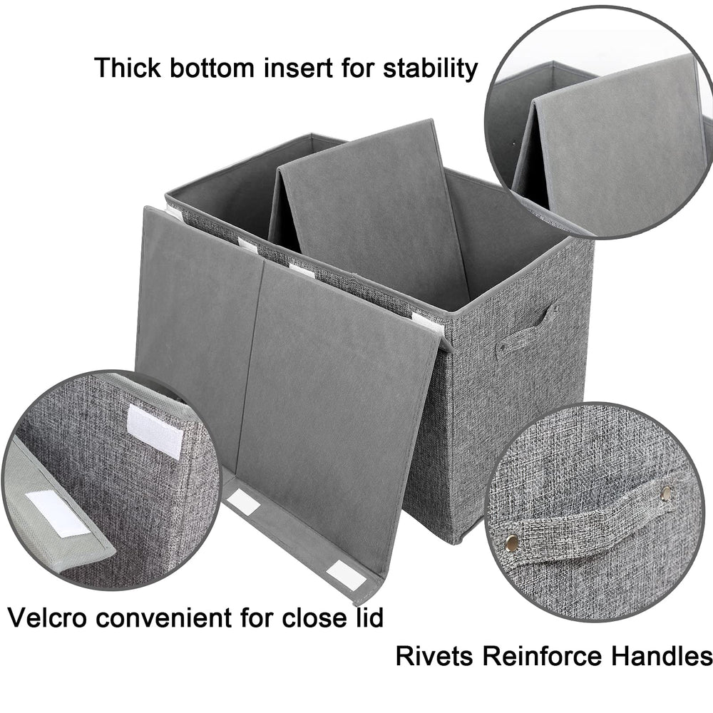 Popoly foldable toy box shown flat for compact seasonal storage.