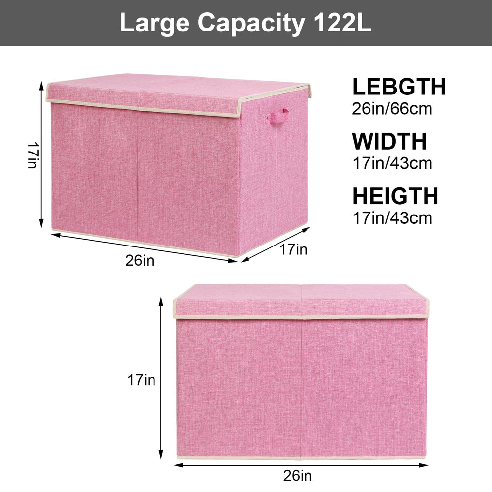 Popoly foldable toy storage laid flat for easy closet stowage.